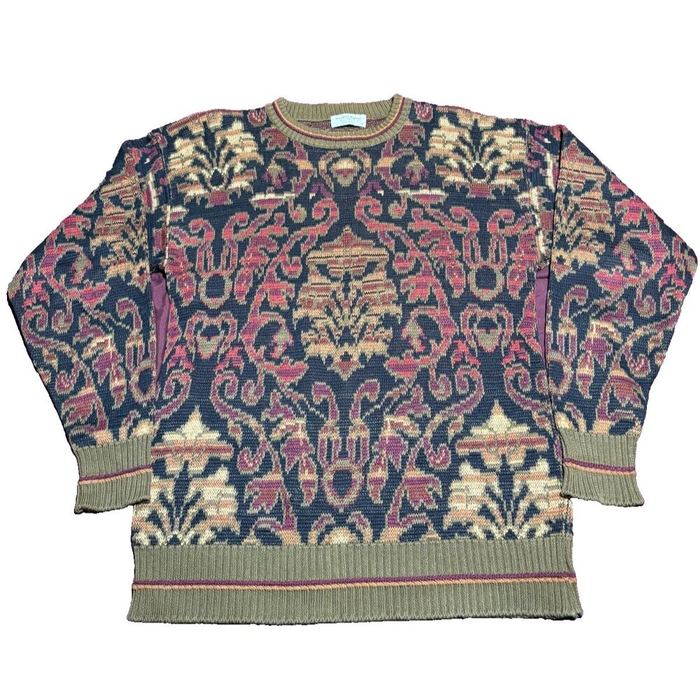 Vtg Tricots St. Raphael Men's Pullover Knit Sweater Cotton Made in USA Sz M